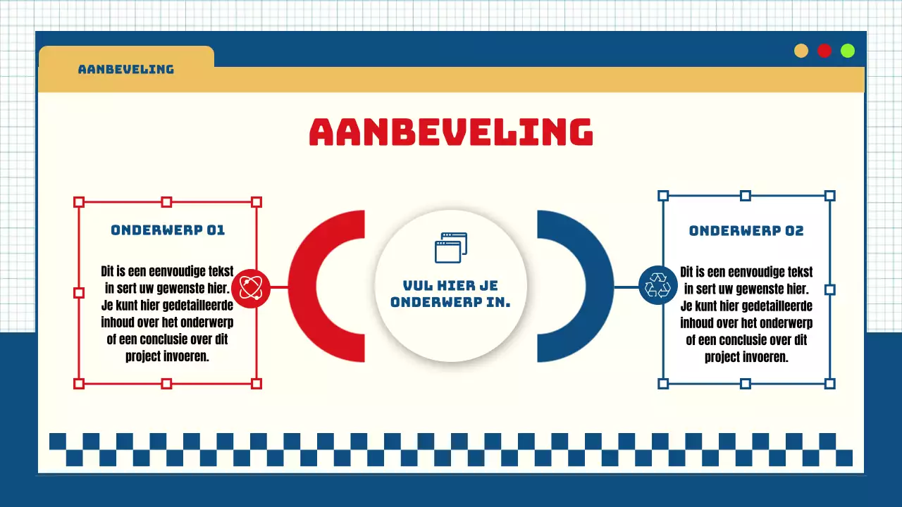 blauw geel modern flitsend groepsproject lesmateriaal