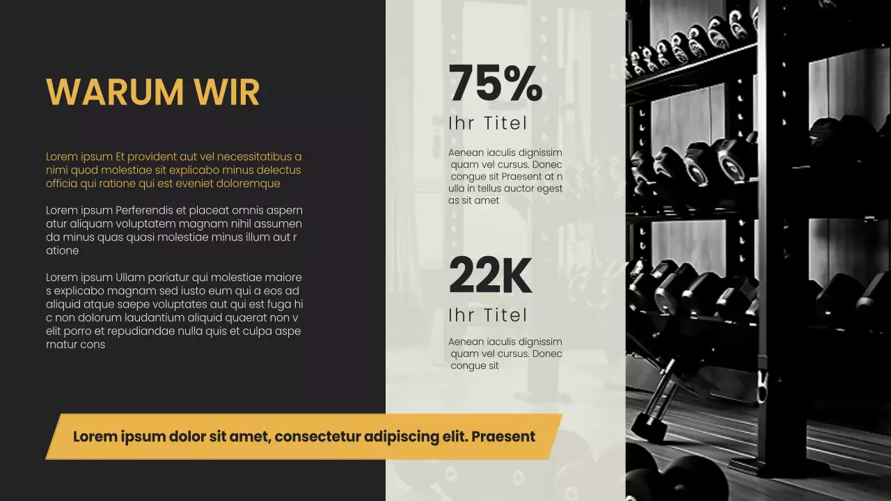 Gelb Schwarz minimal fett Fitness und Gym Unternehmen Einführung