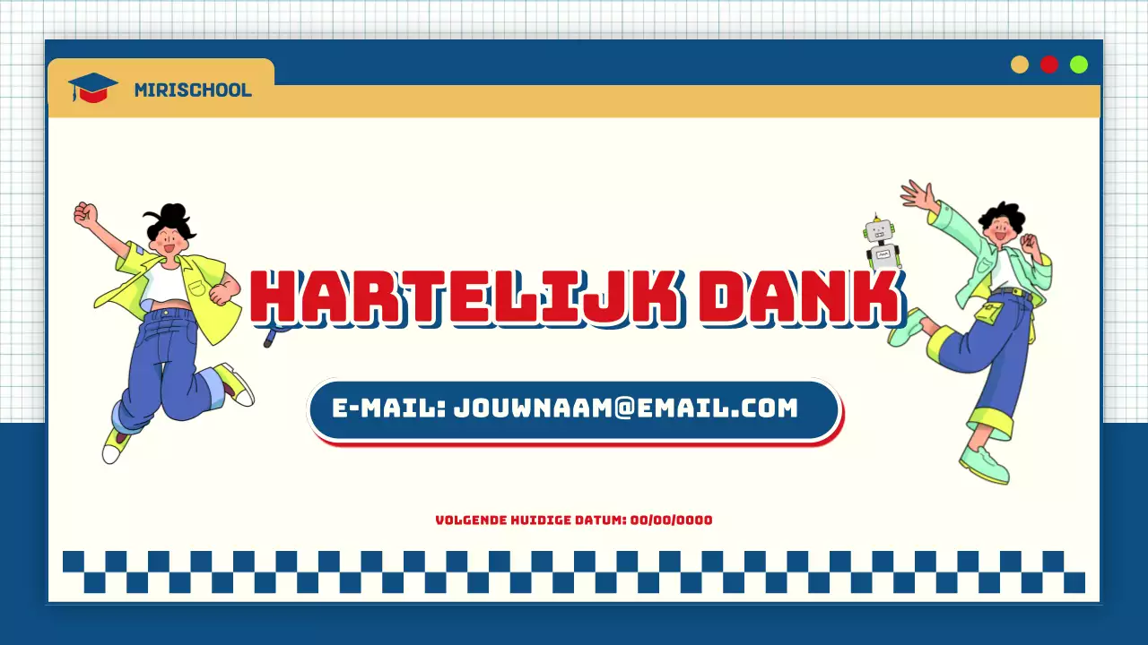 blauw geel modern flitsend groepsproject lesmateriaal