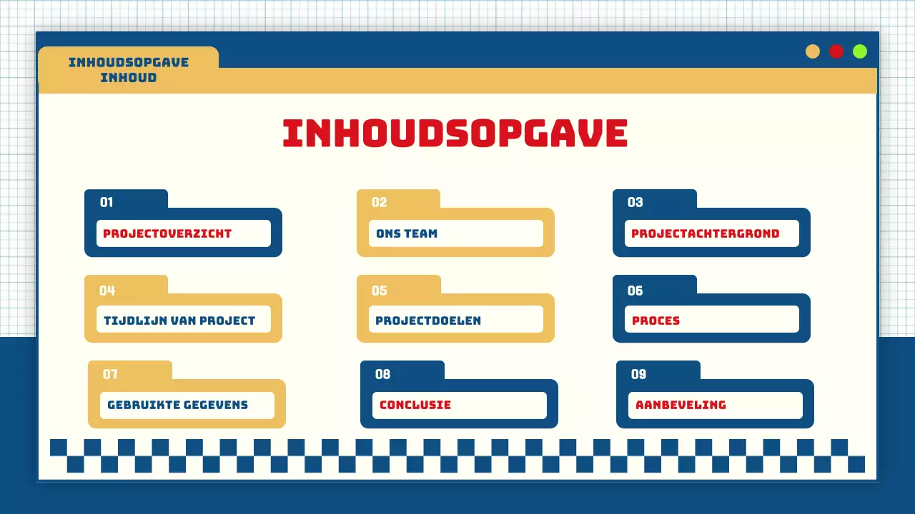 blauw geel modern flitsend groepsproject lesmateriaal