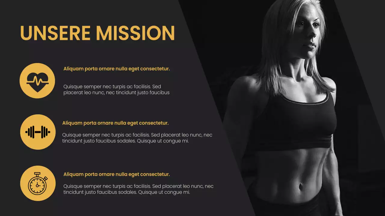 Gelb Schwarz minimal fett Fitness und Gym Unternehmen Einführung