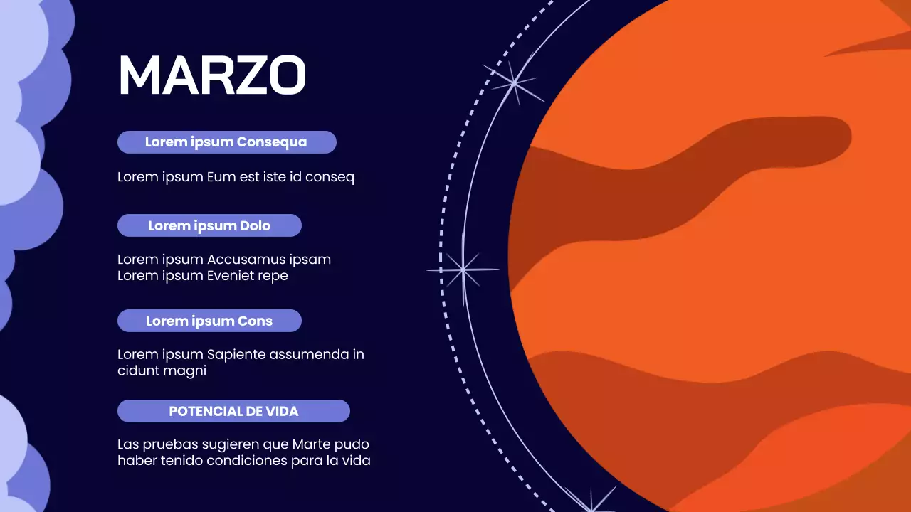 Indigo Lilac Material didáctico sobre el sistema solar simple