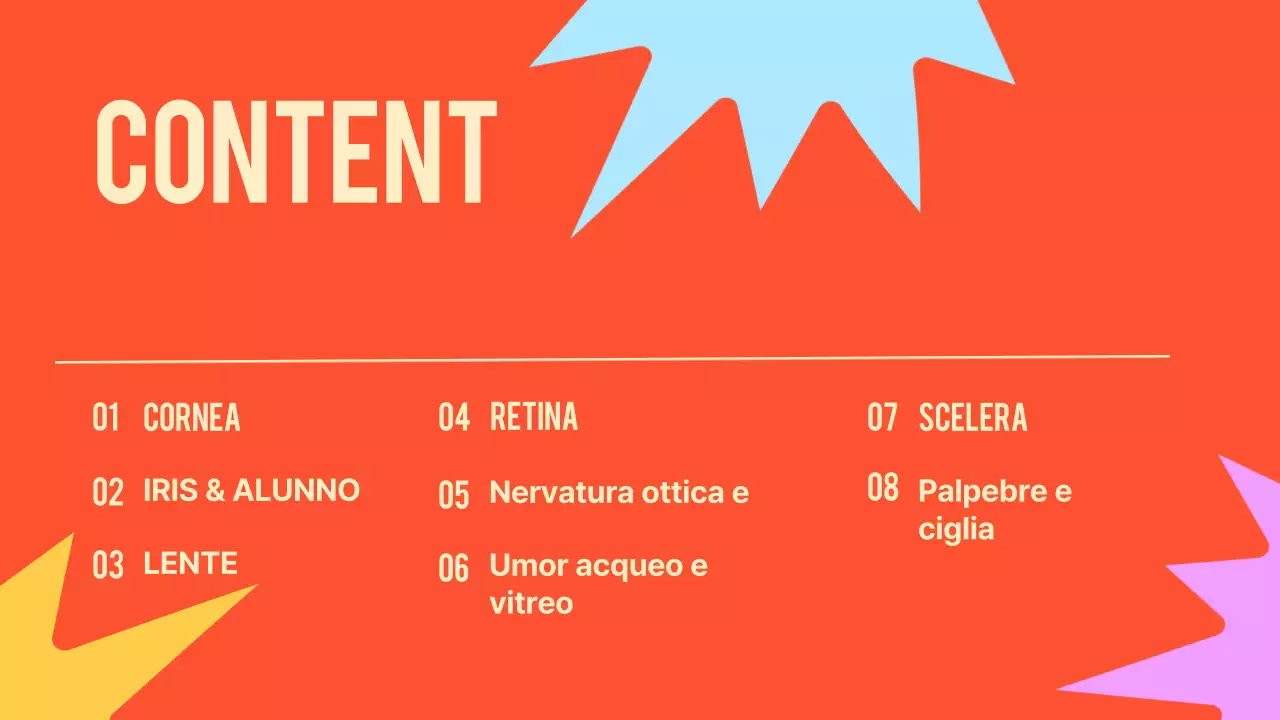 Nero arancione Occhi vistosi Materiale per conferenze