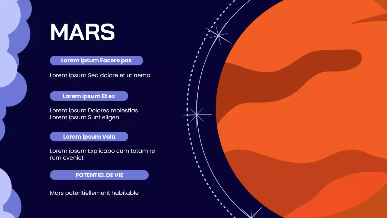 Indigo Lilas Matériel de cours sur le système solaire simple