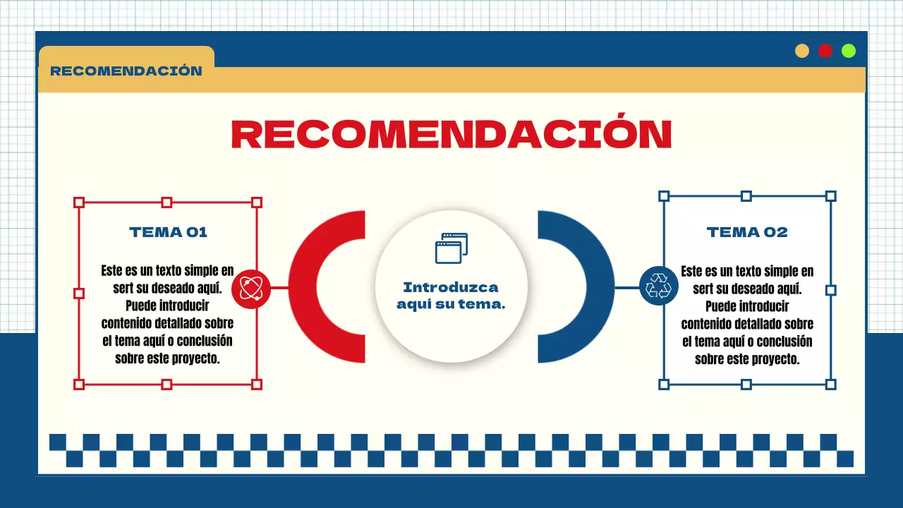 azul amarillo moderno llamativo proyecto de grupo material de clase