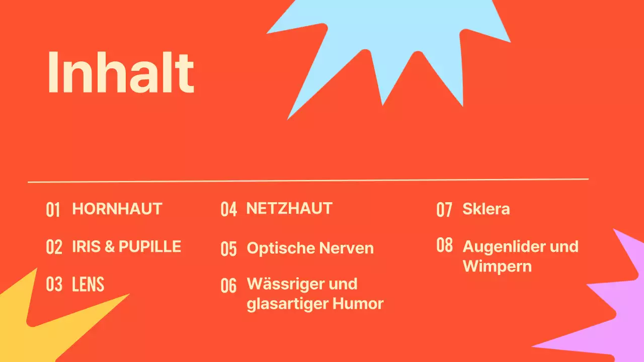 Schwarz Orange Flashy Eyes Vortragsmaterial