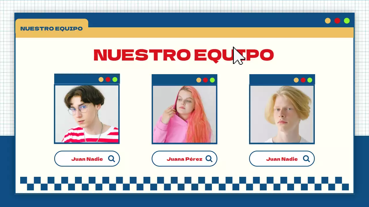 azul amarillo moderno llamativo proyecto de grupo material de clase