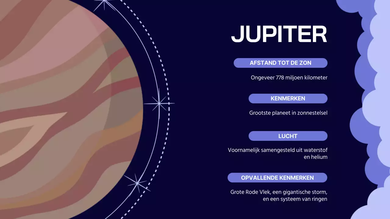 Indigo Lilac eenvoudig lesmateriaal over het zonnestelsel