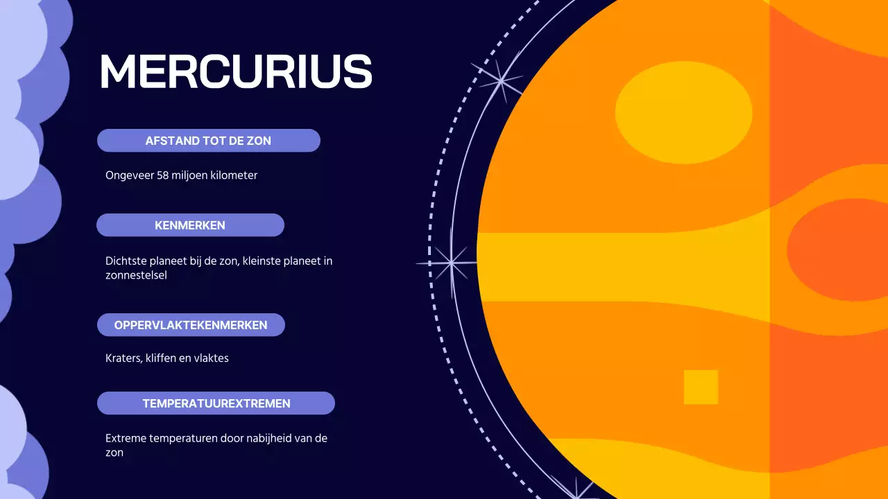 Indigo Lilac eenvoudig lesmateriaal over het zonnestelsel