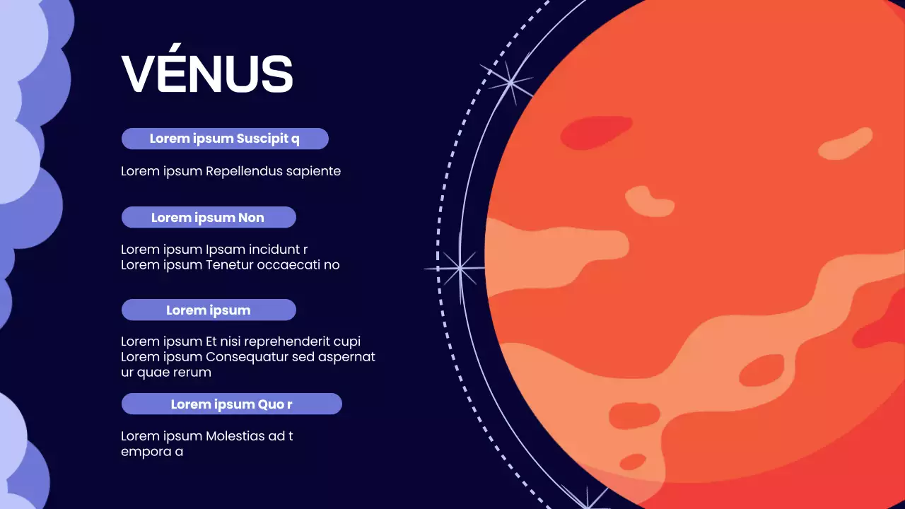 Indigo Lilas Matériel de cours sur le système solaire simple