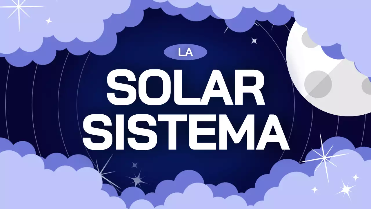 Indigo Lilac Material didáctico sobre el sistema solar simple