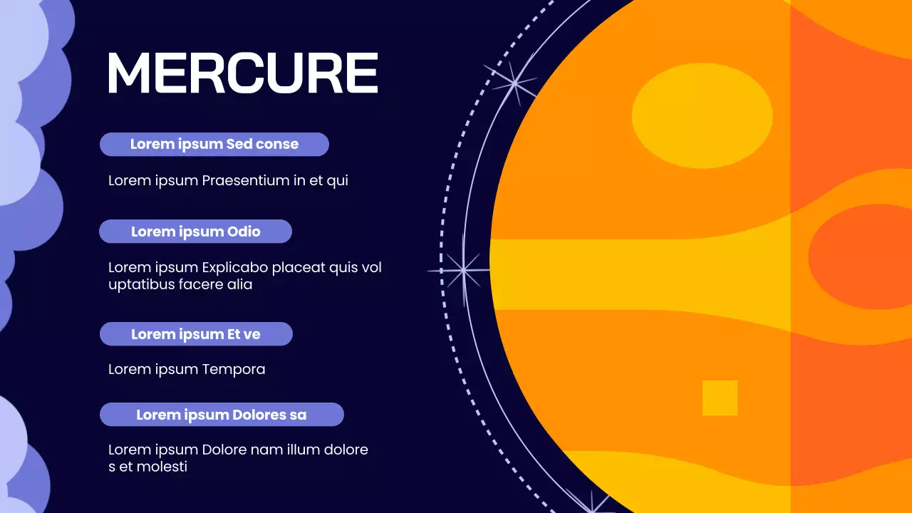 Indigo Lilas Matériel de cours sur le système solaire simple