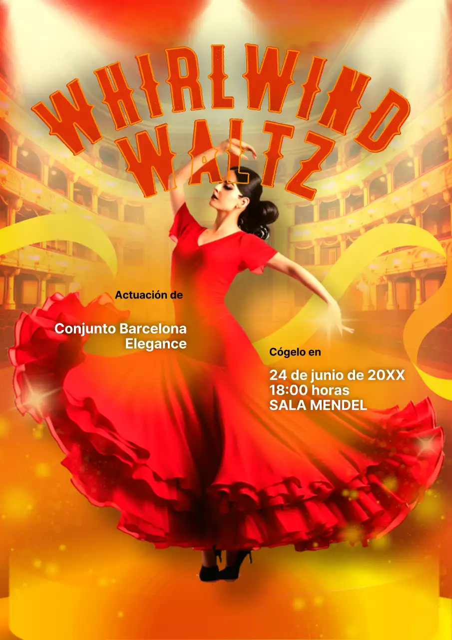 Red Orange Classic Waltz Dance Publicidad