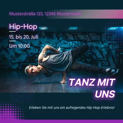 Beige und Lila Pop Workshop Promotion
