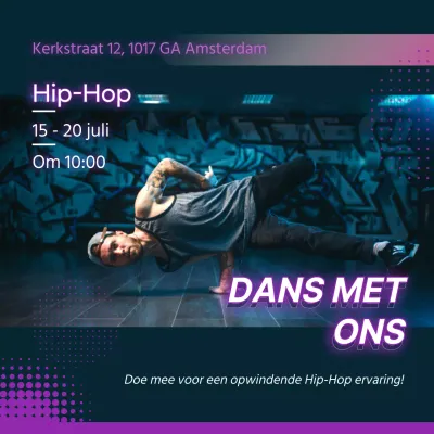 Beige en paars Pop Workshop Promotie