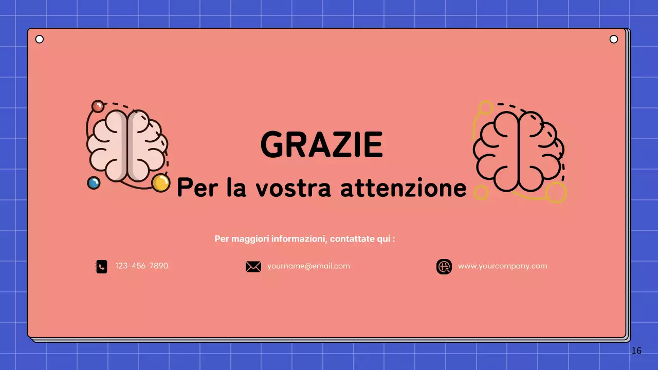 Materiale di studio per le lezioni di anatomia cerebrale semplice rosa e blu cielo