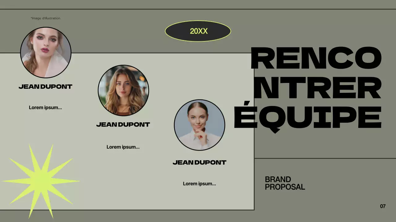 Vert Gris Moderne Proposition de marque Présentation