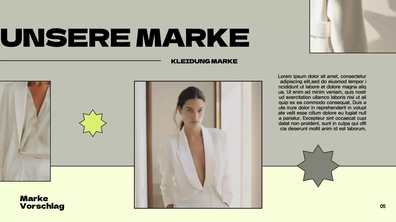 Grün Grau Modern Marke Vorschlag Präsentation