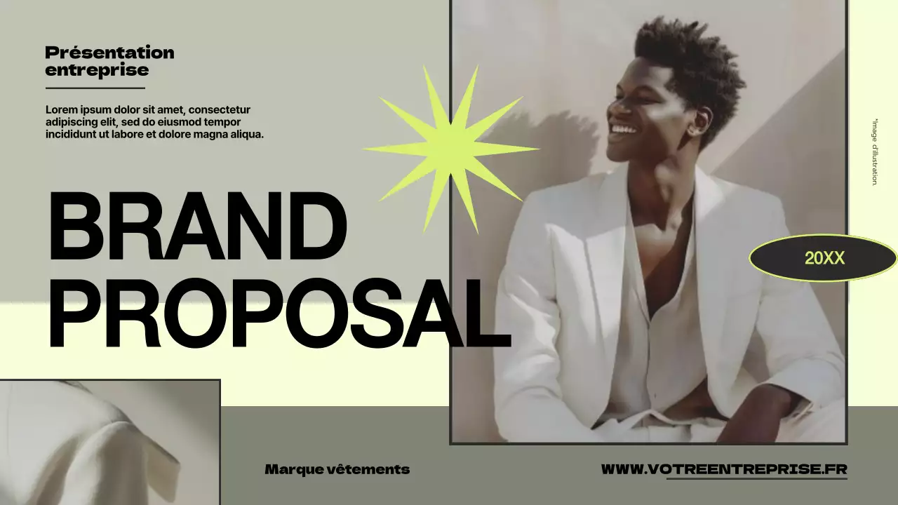 Vert Gris Moderne Proposition de marque Présentation