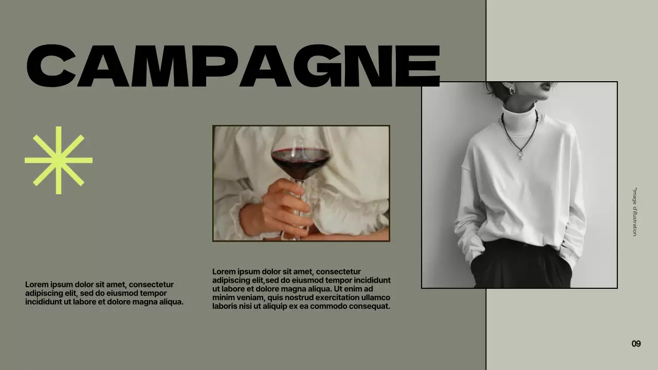 Vert Gris Moderne Proposition de marque Présentation