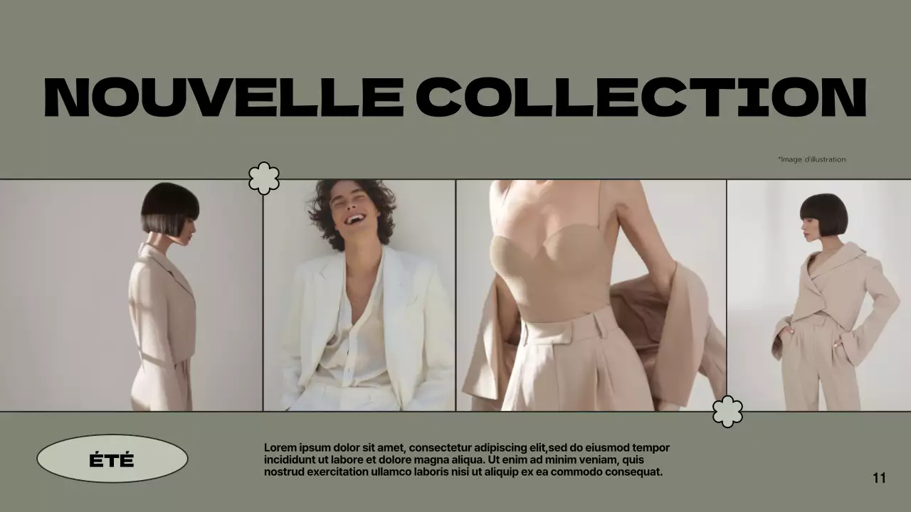 Vert Gris Moderne Proposition de marque Présentation