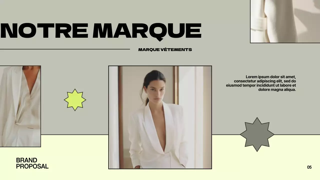 Vert Gris Moderne Proposition de marque Présentation