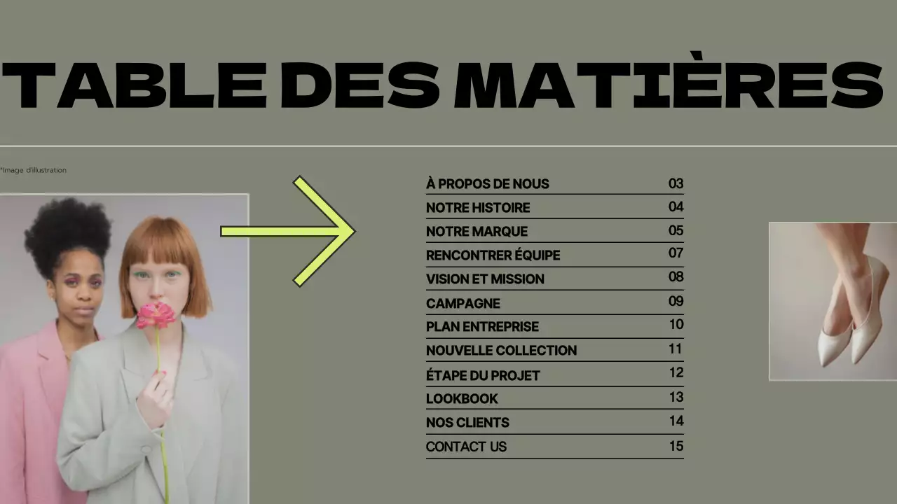 Vert Gris Moderne Proposition de marque Présentation