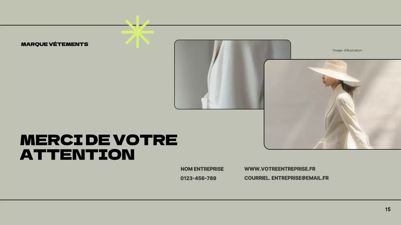 Vert Gris Moderne Proposition de marque Présentation