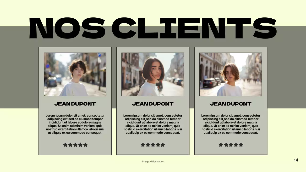 Vert Gris Moderne Proposition de marque Présentation