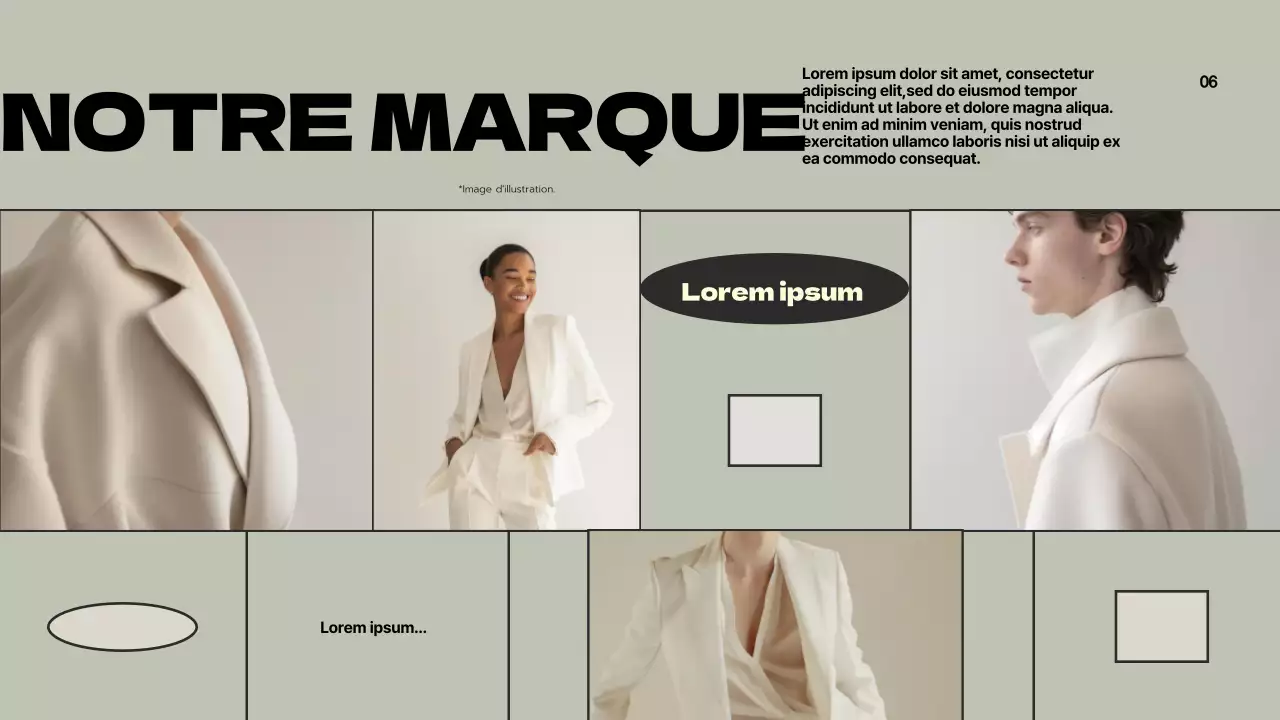 Vert Gris Moderne Proposition de marque Présentation