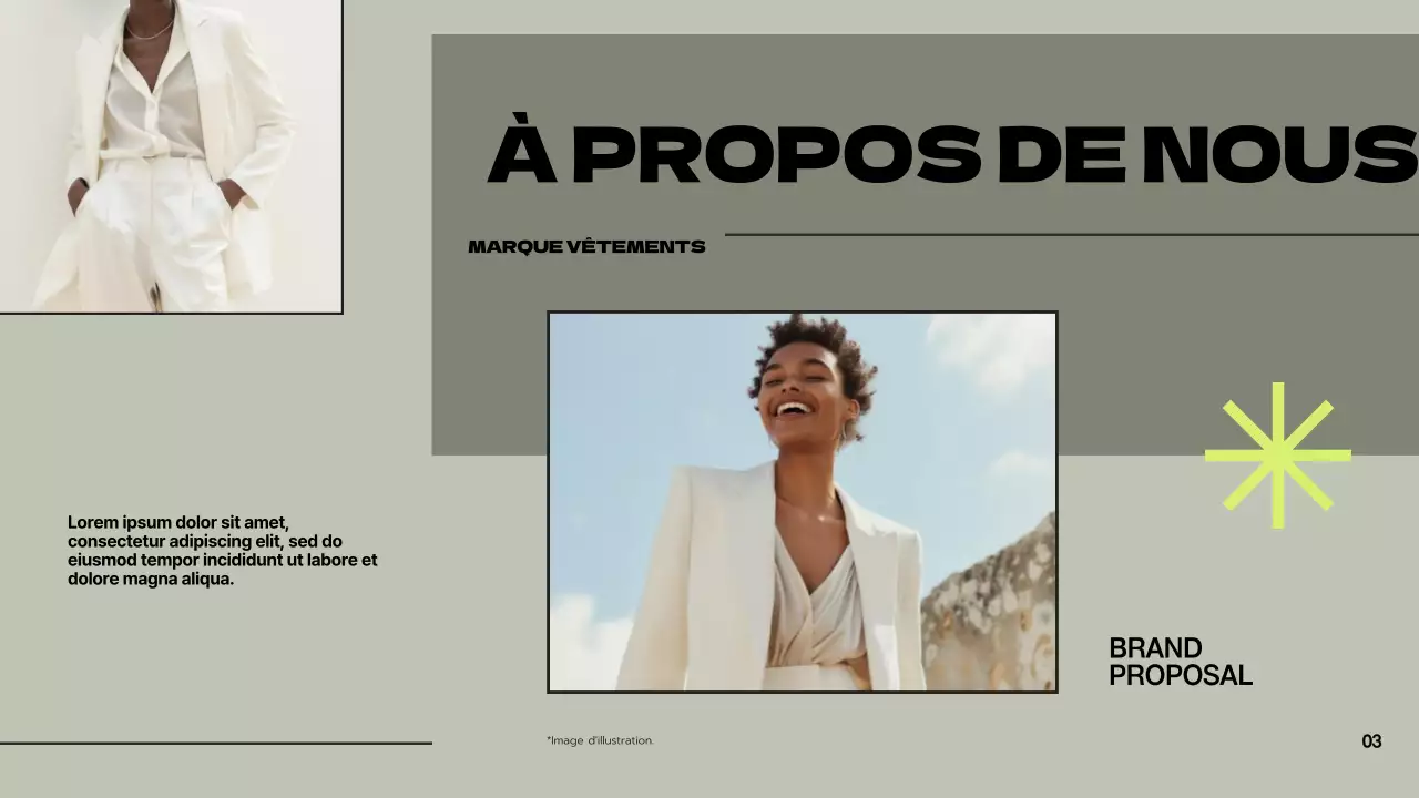 Vert Gris Moderne Proposition de marque Présentation