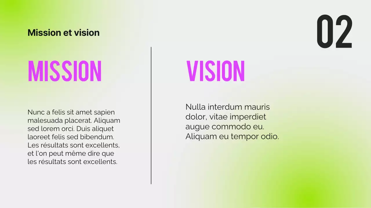 Rapport d'orientation moderne noir néon