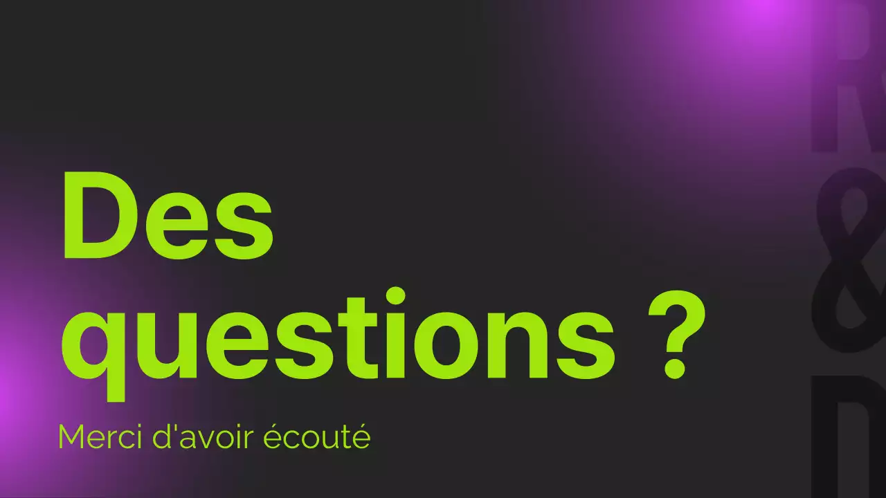 Rapport d'orientation moderne noir néon