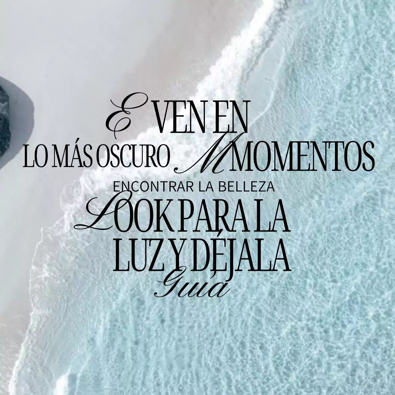 Estética azul del mar Cita alentadora para la salud mental