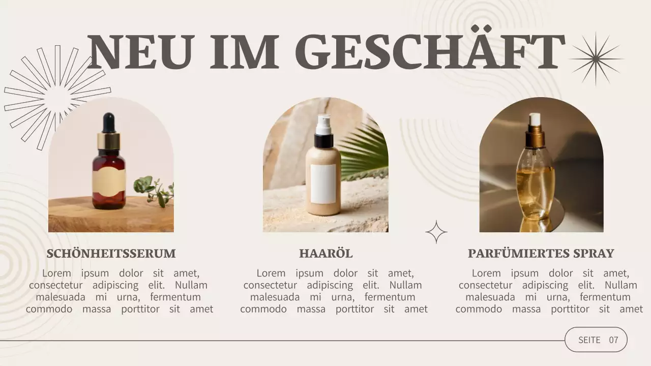 Beige Modern Cosmetics Business Unternehmen