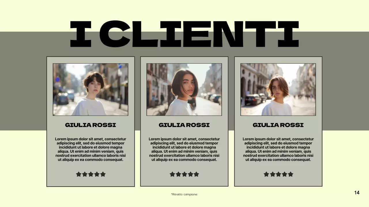 Verde Grigio Moderna Proposta di marchio Presentazione