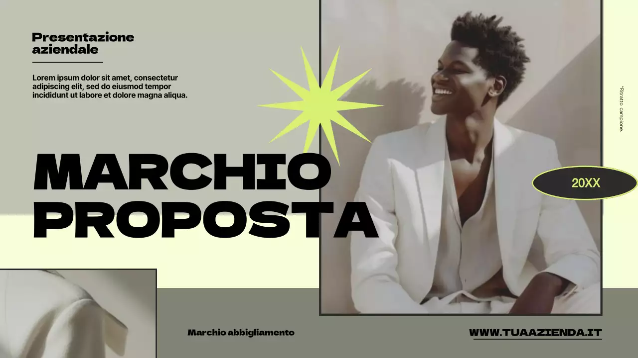 Verde Grigio Moderna Proposta di marchio Presentazione