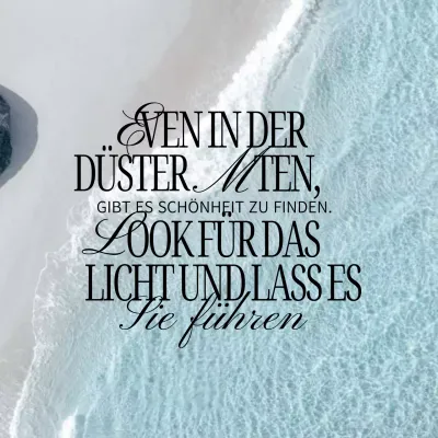 Blaue Ästhetik Meer Ermutigende psychische Gesundheit Zitat