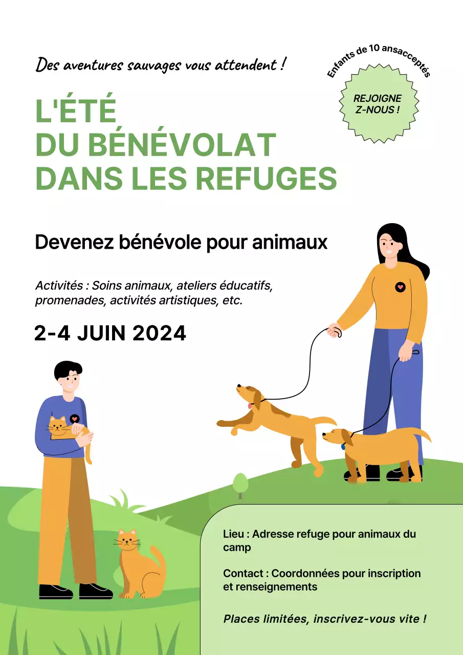 Green Simple Shelter Volunteering Invitation