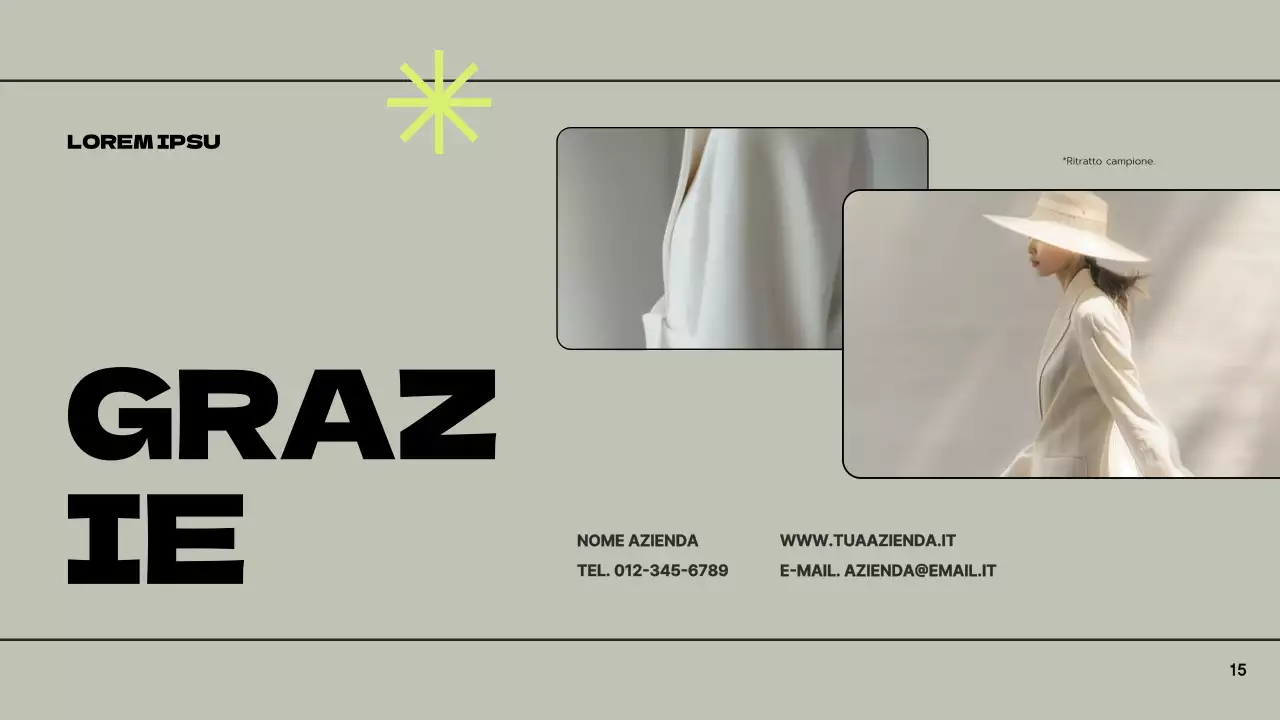 Verde Grigio Moderna Proposta di marchio Presentazione