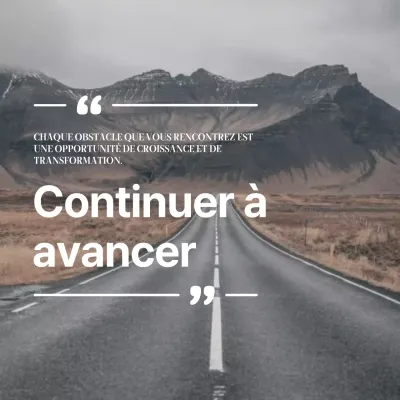 Beige Road Esthétique Encouragement Santé Mentale Citation