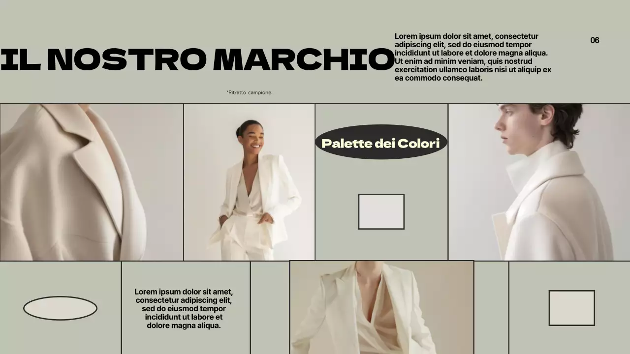 Verde Grigio Moderna Proposta di marchio Presentazione