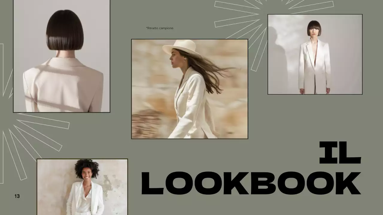 Verde Grigio Moderna Proposta di marchio Presentazione