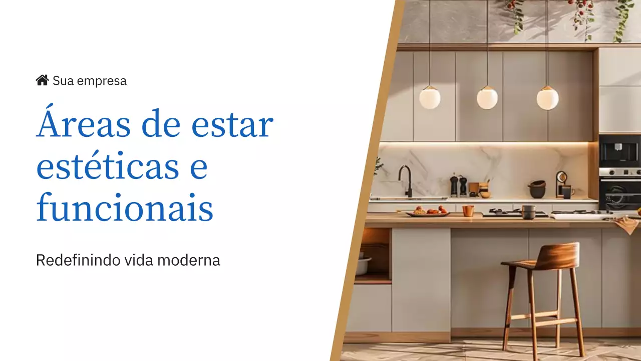 Azul e Amarelo Marca imobiliária de introdução da empresa elegante