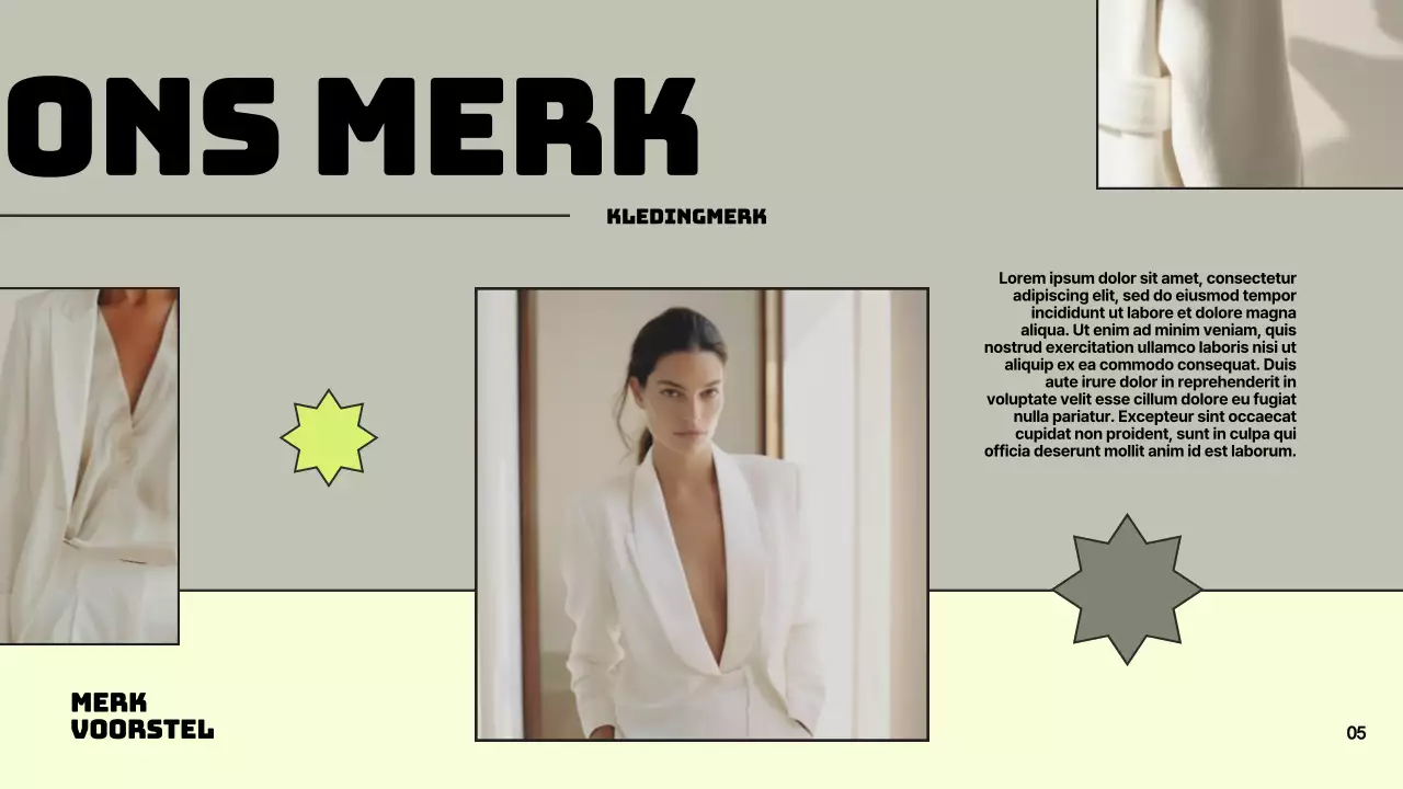 Groen Grijs Modern Merk Voorstel Presentatie