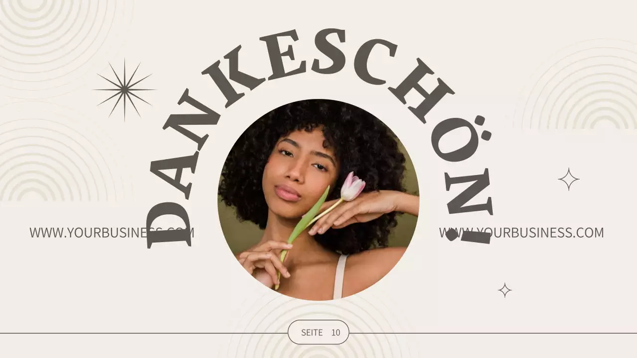 Beige Modern Cosmetics Business Unternehmen