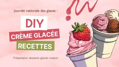Recette de crème glacée diy simple et rose