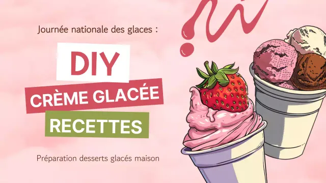 Recette de crème glacée diy simple et rose