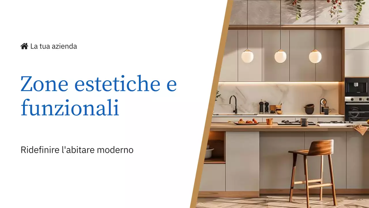 Blu e giallo Introduzione elegante del marchio immobiliare della società