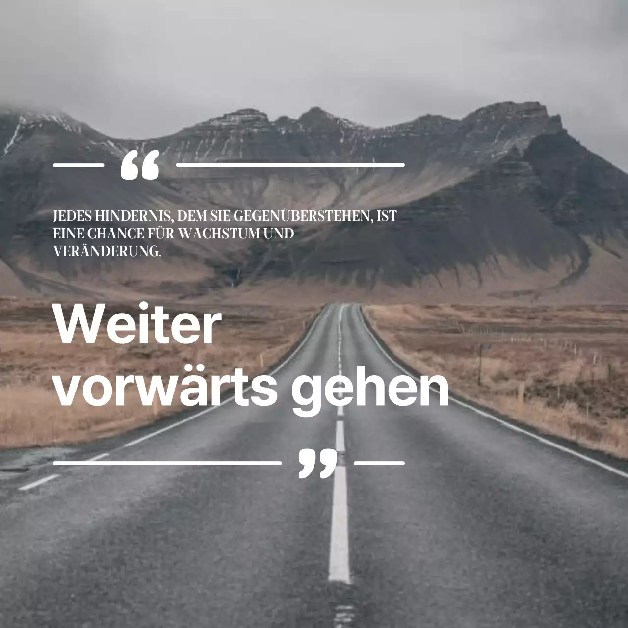 Beige Road Ästhetik Ermutigende mentale Gesundheit Zitat